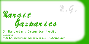 margit gasparics business card